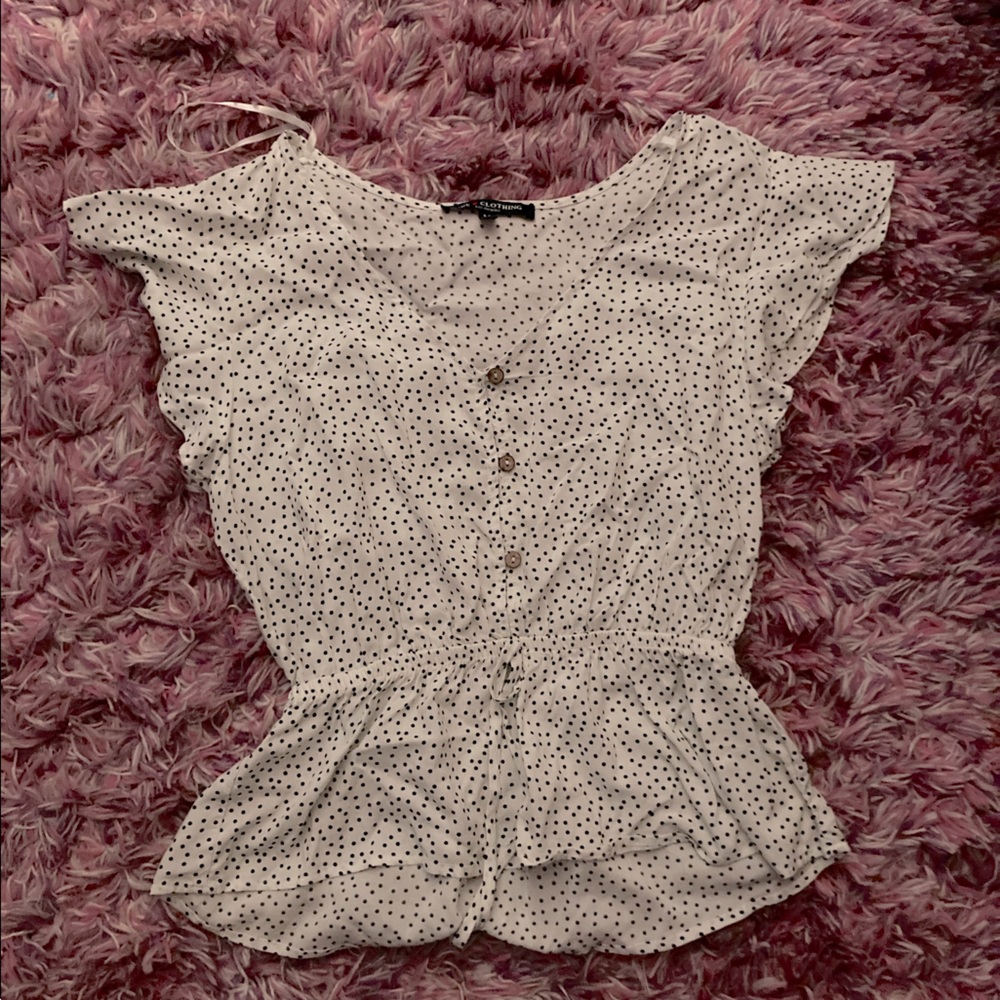 White polka dot One Clothing shirt